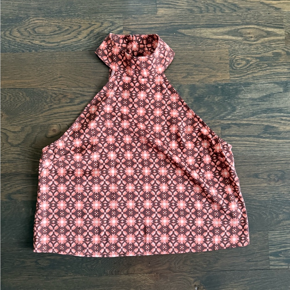 O'Neill Geometric Pattern Sleeveless Halter Top